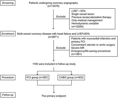 Real-World Outcomes of Revascularization Strategies in Patients With Left Ventricular Dysfunction and Three-Vessel Coronary Disease Stratified by Mitral Regurgitation